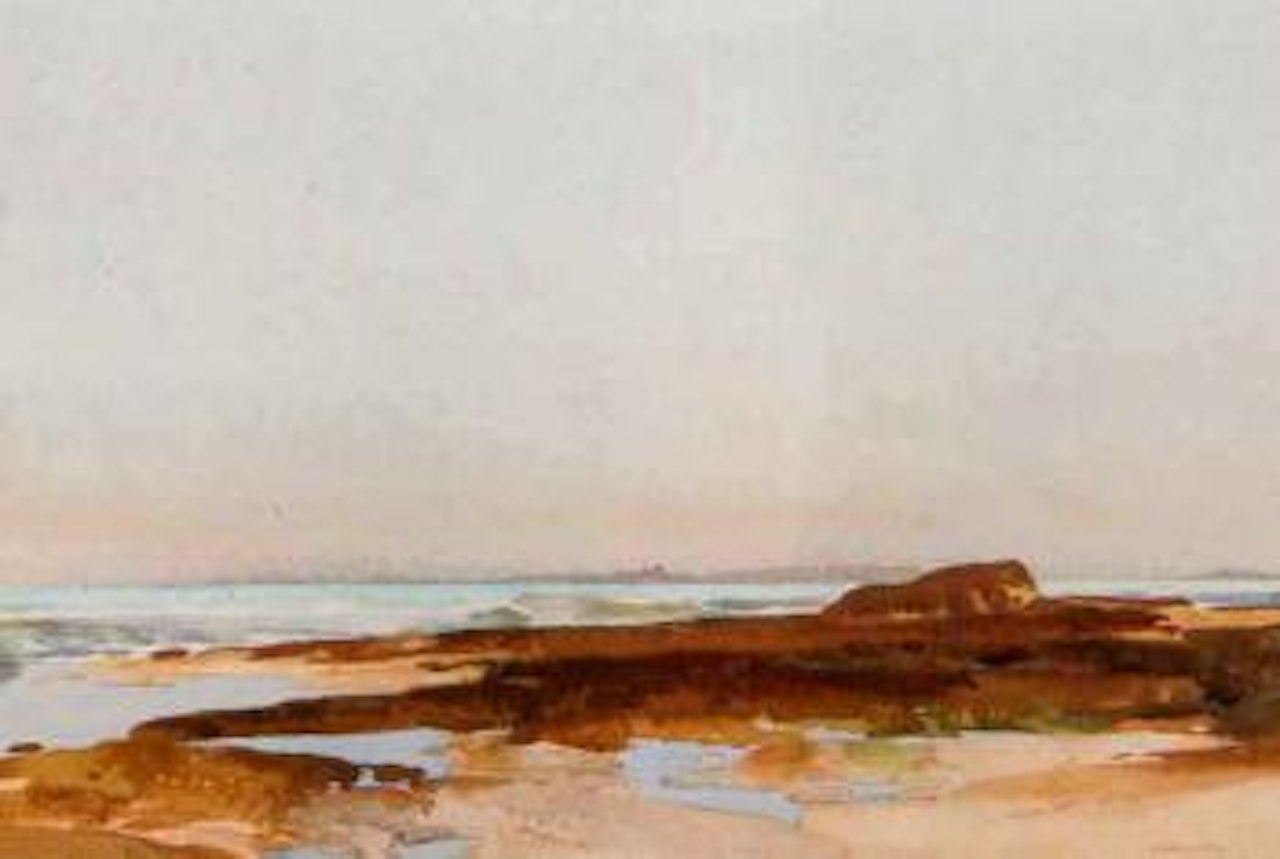 Rock Pools on the coast by William Russell Flint
