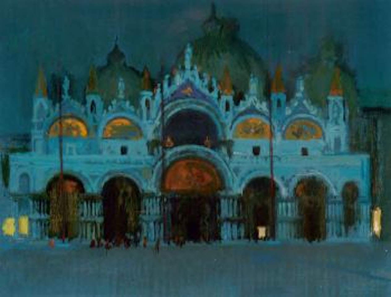Basilica di san Marco, moonlight by Alberto Morrocco