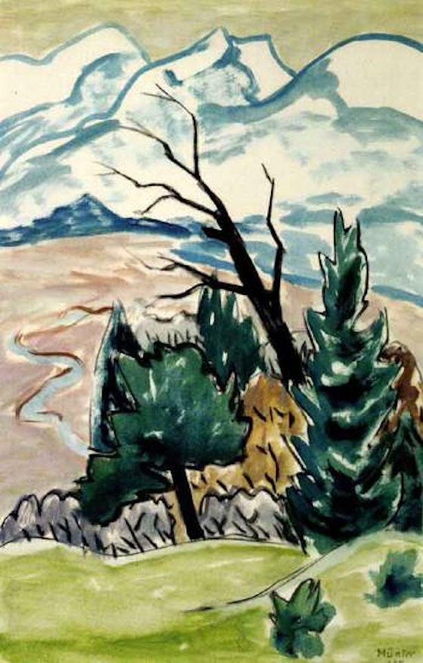 View of Watzmann and Albspitze by Gabriele Münter