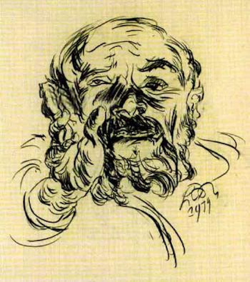 Bearded man by Ludwig Meidner