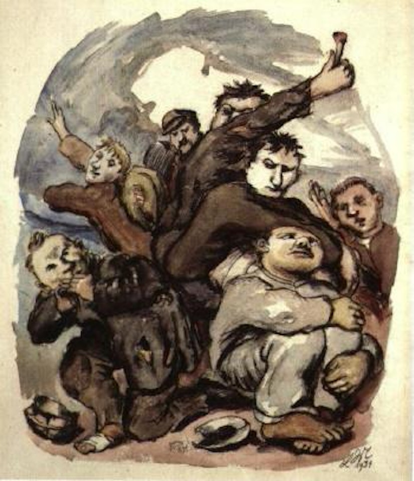 Apocryphal scene. Prophet by Ludwig Meidner