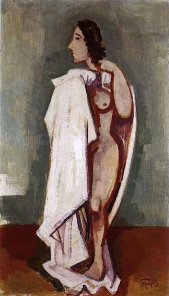 Standing with towel by Karl Hofer