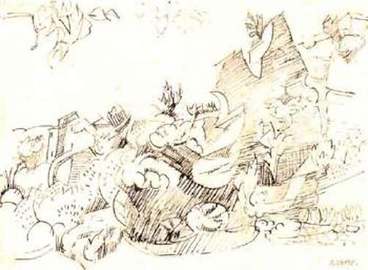 Southern French landscape with village by André Lhote