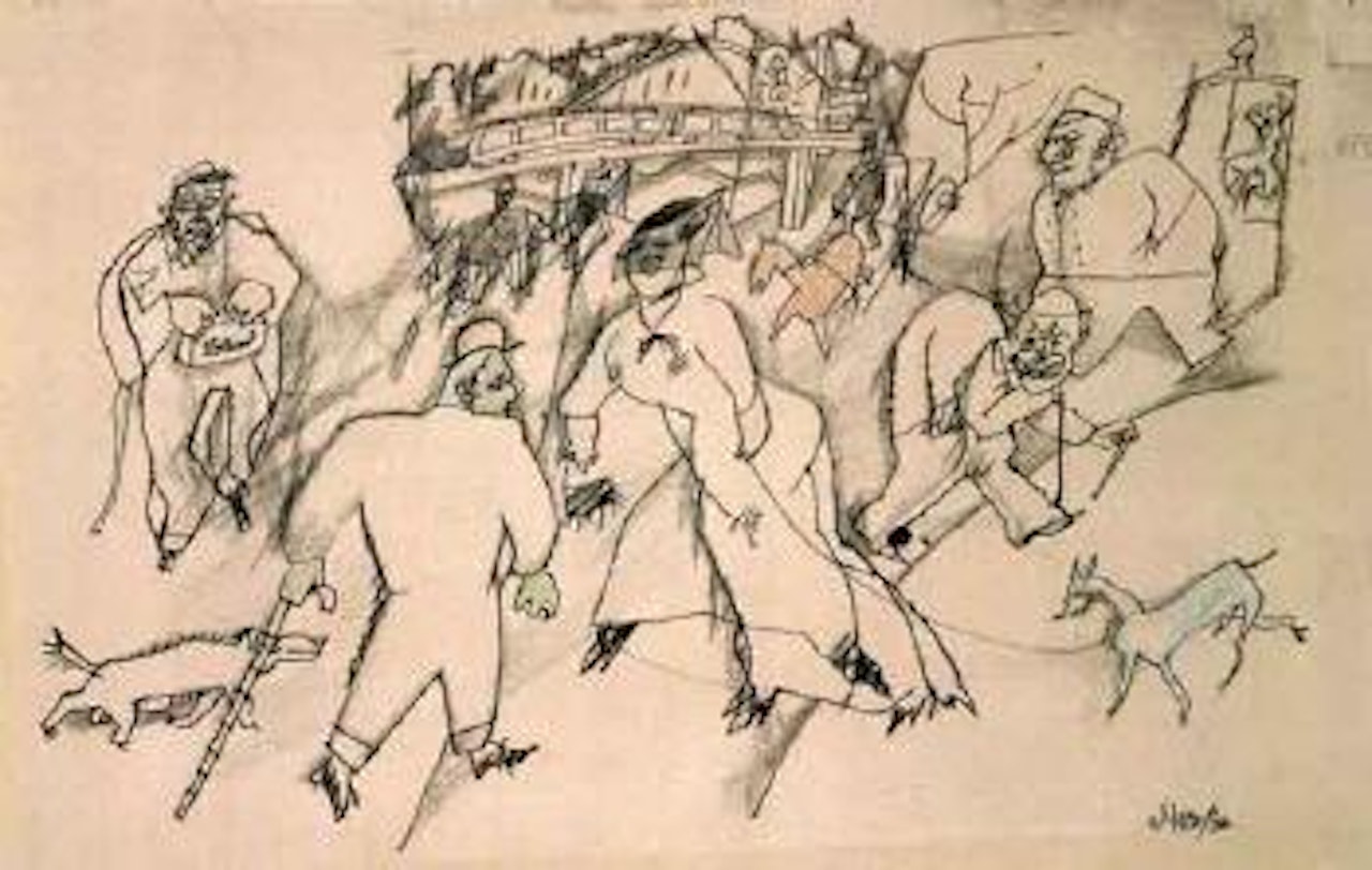 Street scene by George Grosz