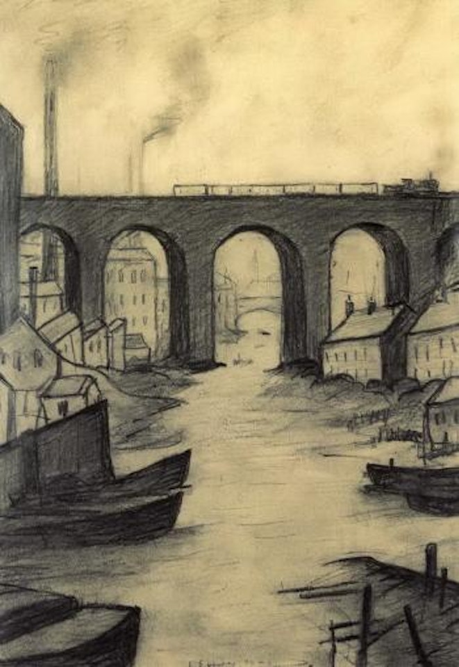 Stockport viaduct by Laurence Stephen Lowry