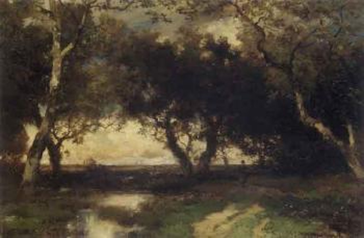 Under the trees by Thomas Moran