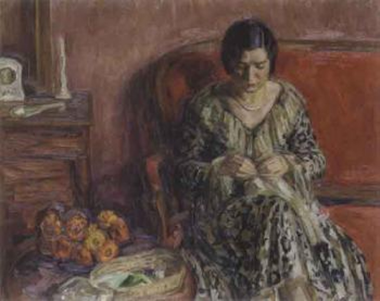 Red sofa by Louis Ritman