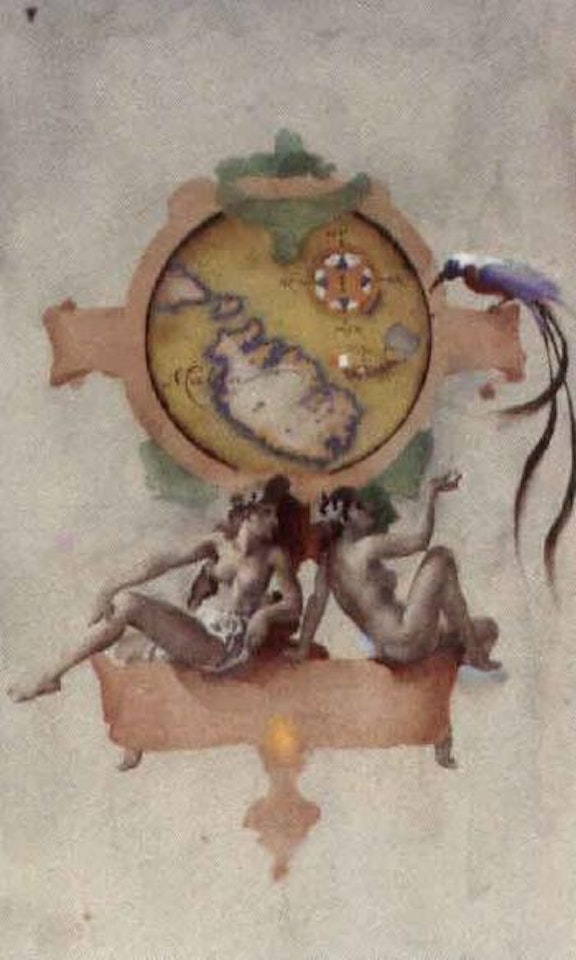 Ornate design for a map of Malta by William Russell Flint