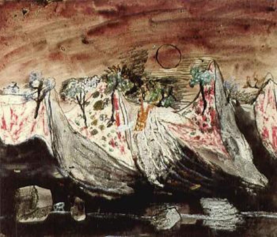 Landscape with orchard by Graham Sutherland