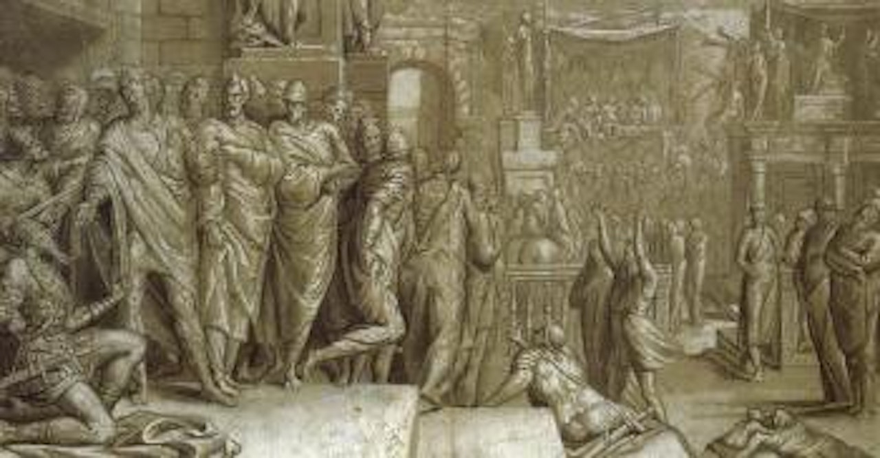 Ancient history scene by Peter de Kempener