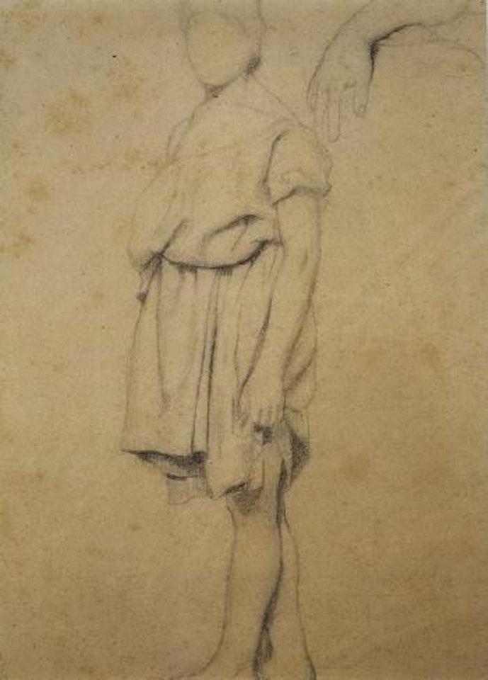 Etude de personnage drape et de bras by Edgar Degas