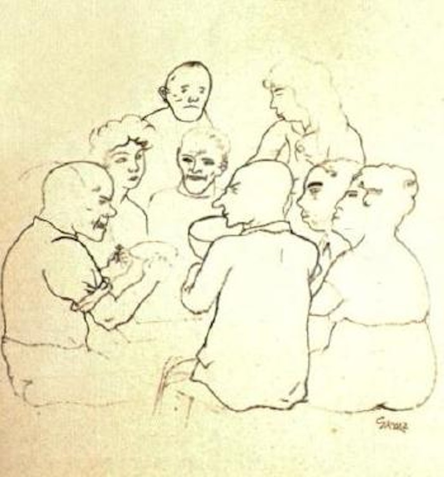 Discussion by George Grosz