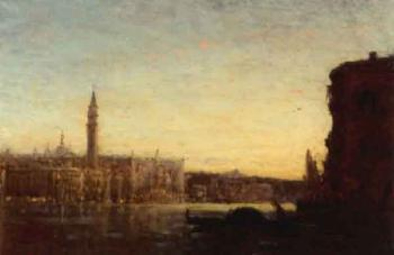 Grand Canal, Venice with St. Mark's and Doge's Palace beyond by Félix Ziem
