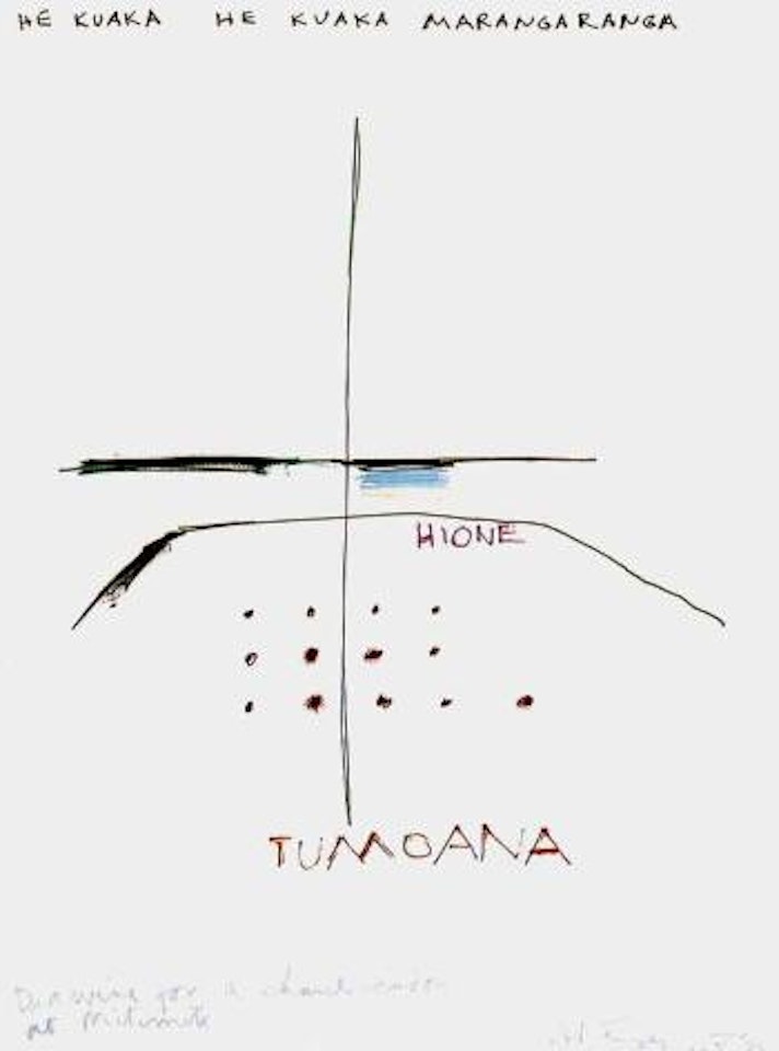Drawing for a church window at Mitimiti by Ralph Hotere