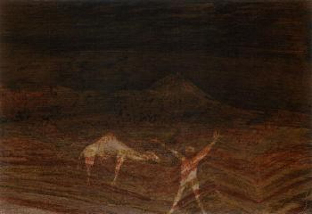 Burke and camel by Sidney Nolan