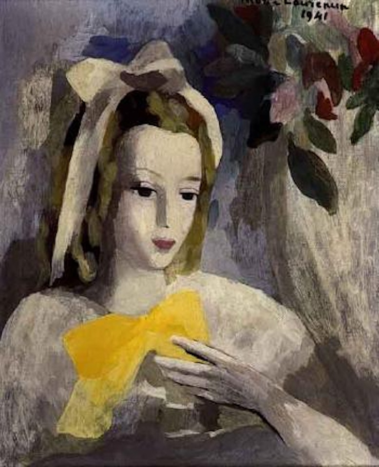 Jeune fille au ruban jaune by Marie Laurencin