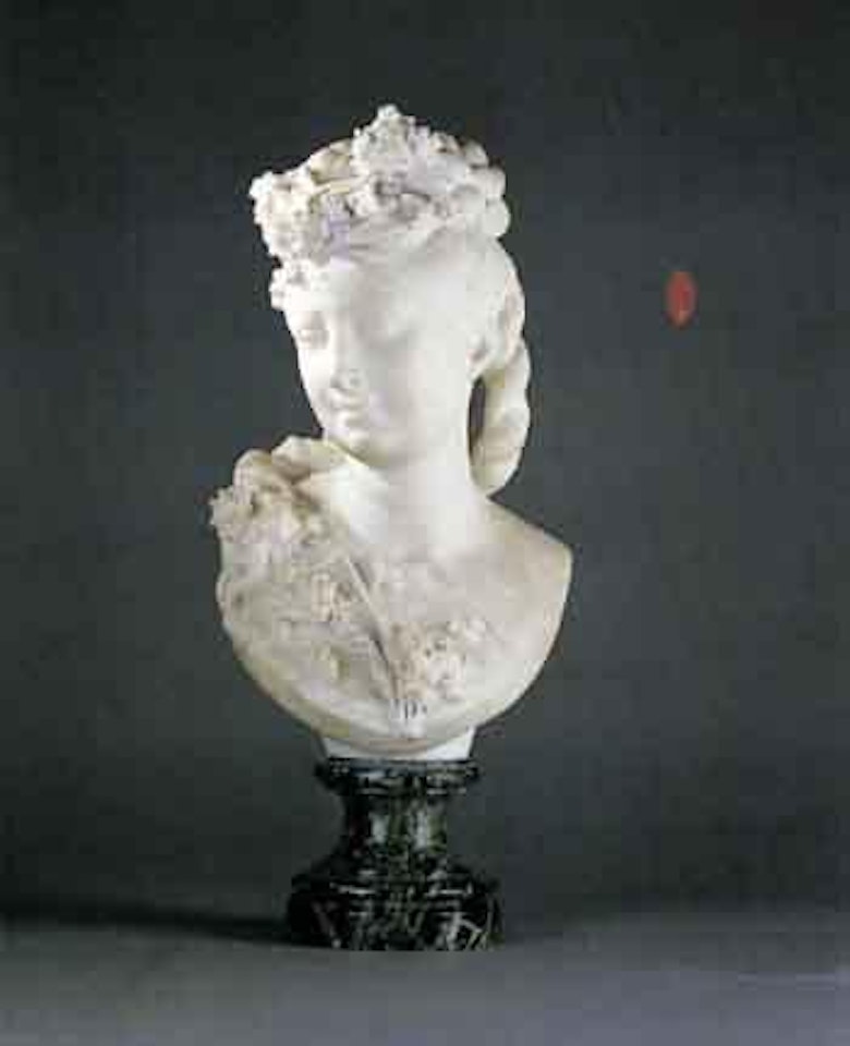 Buste de femme aux longues tresses by Albert-Ernest Carrier-Belleuse