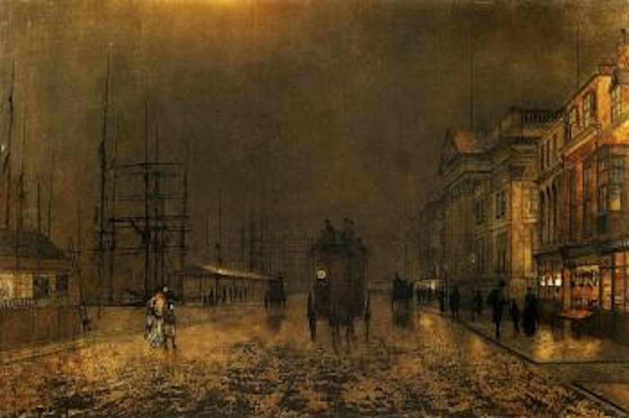 Liverpool street by John Atkinson Grimshaw