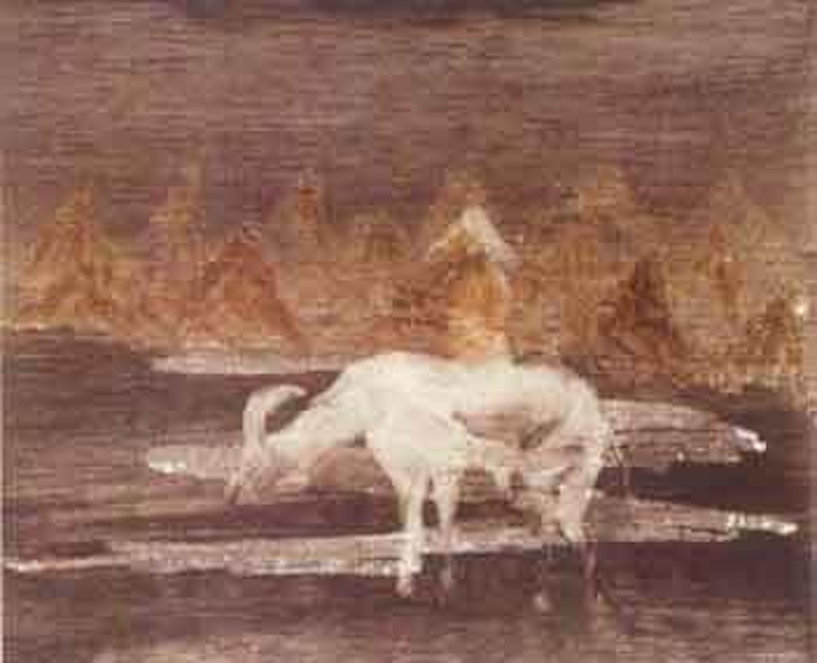 Figure on horseback by Sidney Nolan