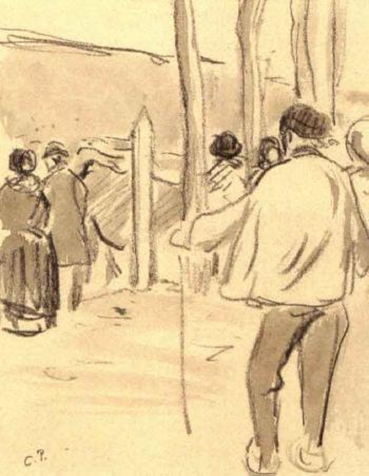 Marche au betail by Camille Pissarro
