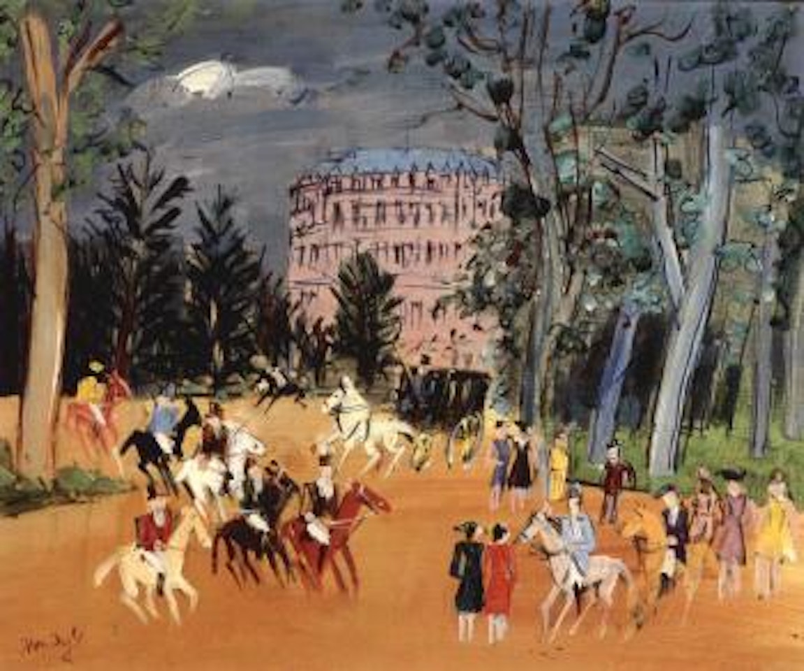 Caleche et cavaliers by Jean Dufy