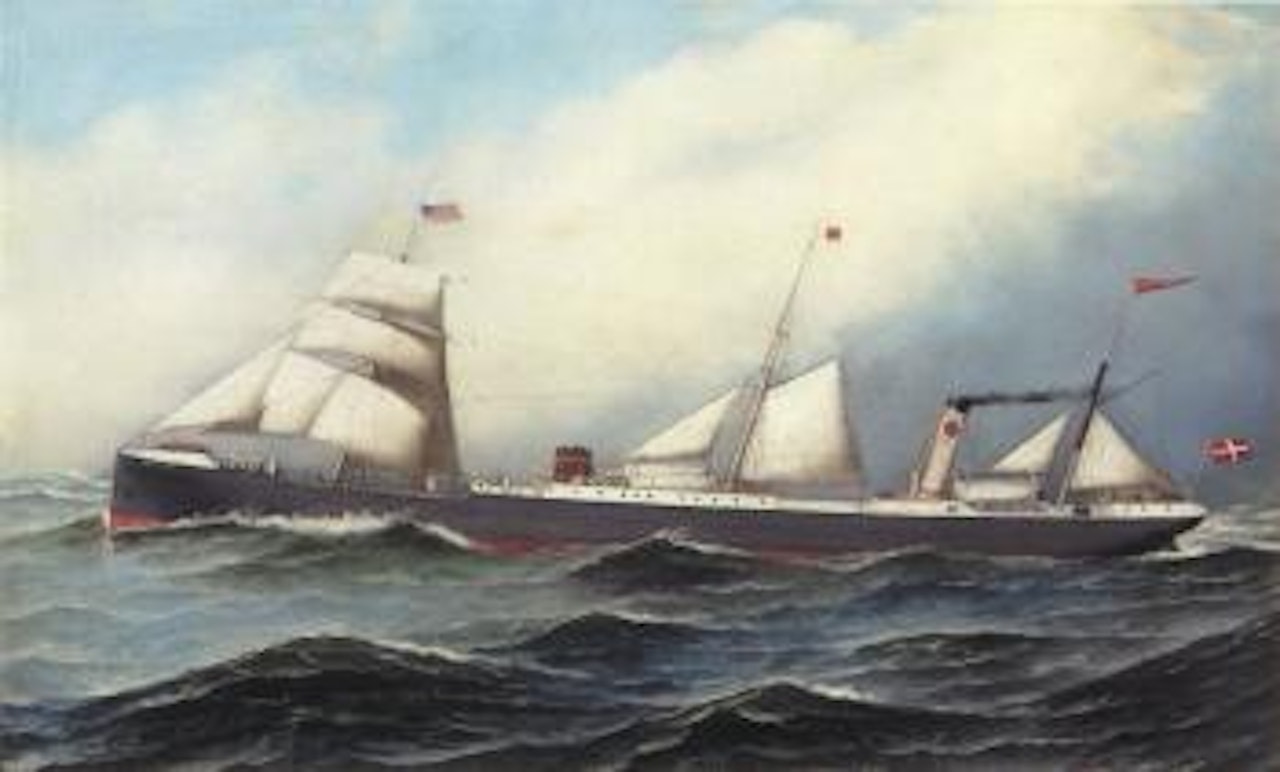 Ship's portrait of Christine by Antonio Jacobsen
