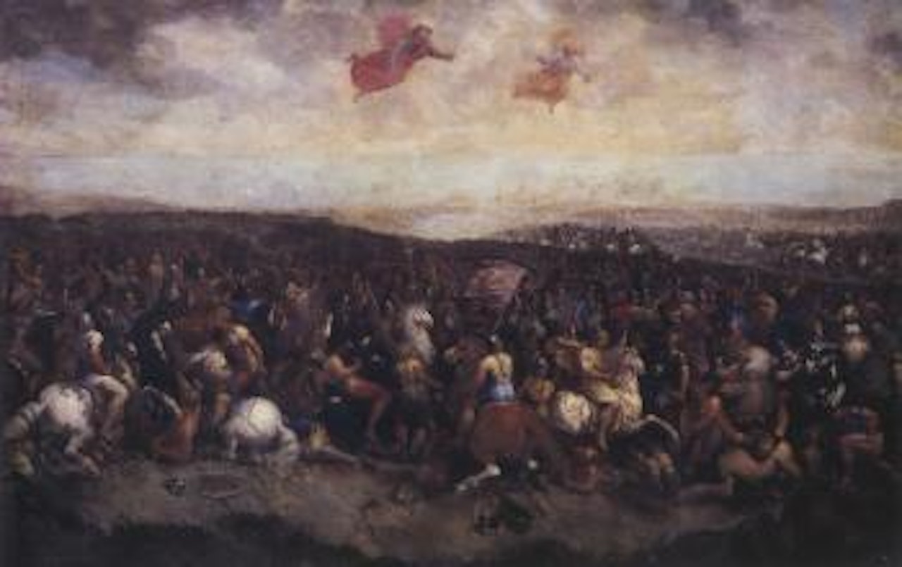 Large Roman battle by Circle of Luca Giordano
