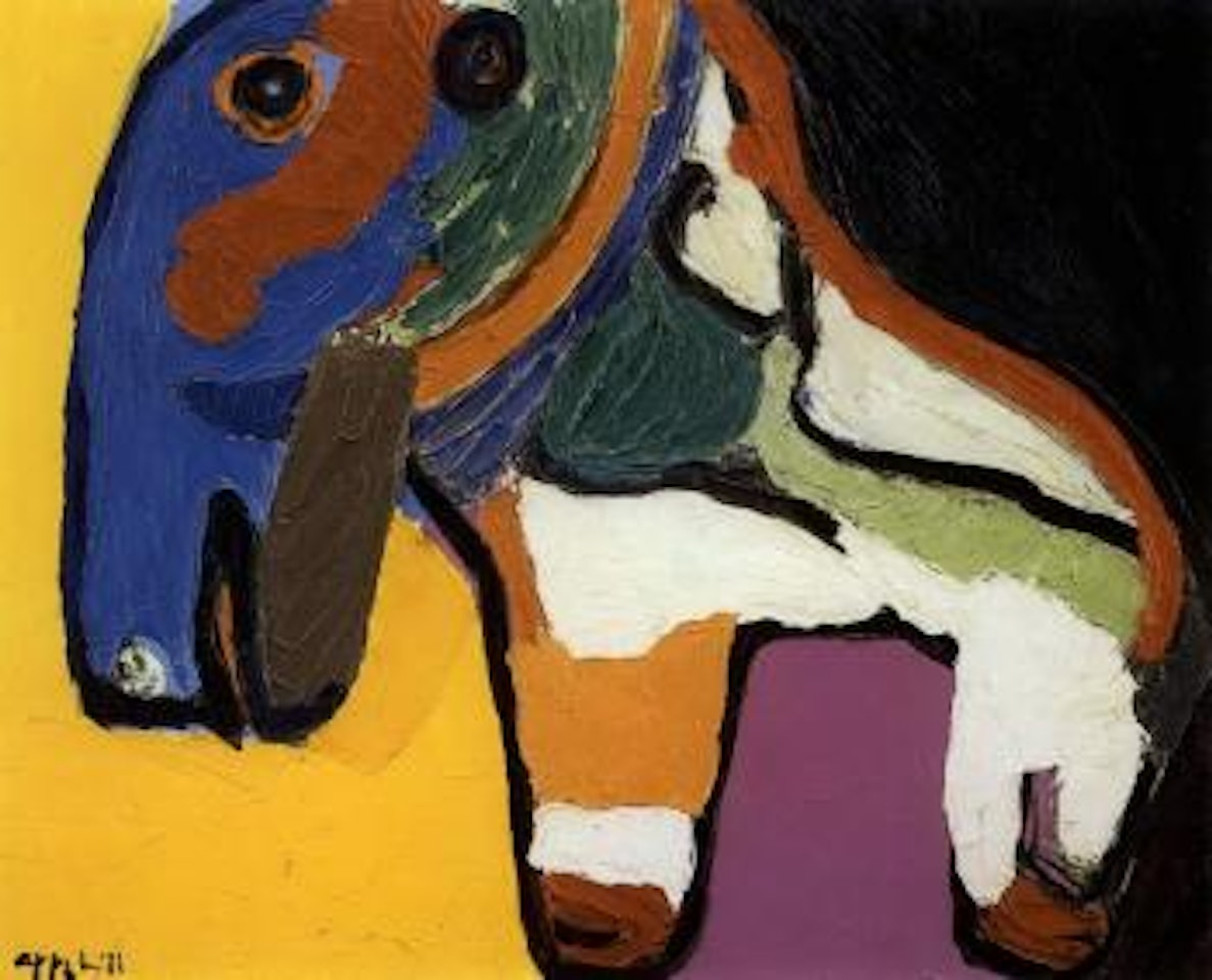 Fantasy animal by Karel Appel