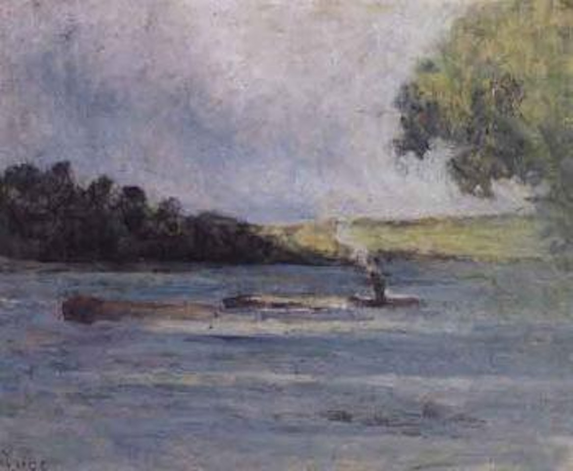 Peniche sur la Seine a Rosny by Maximilien Luce