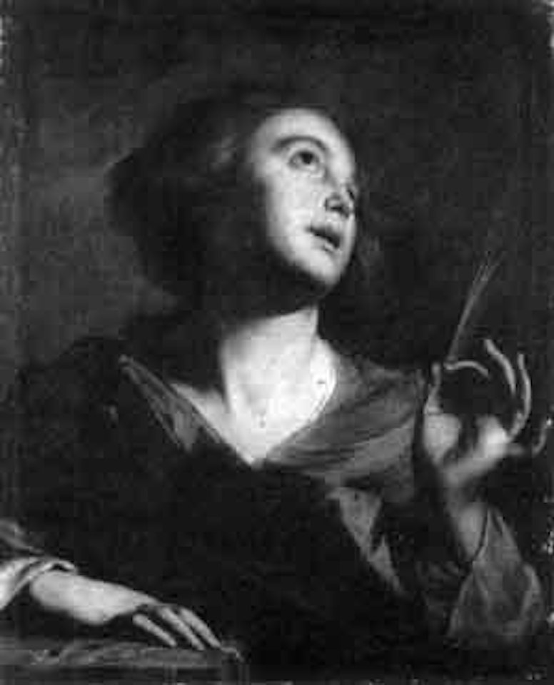 Holy woman with martyrdom symbol by Italian School