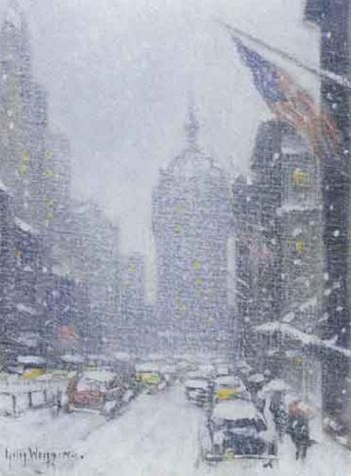 Snowy day in Washington Square by Guy Carleton Wiggins
