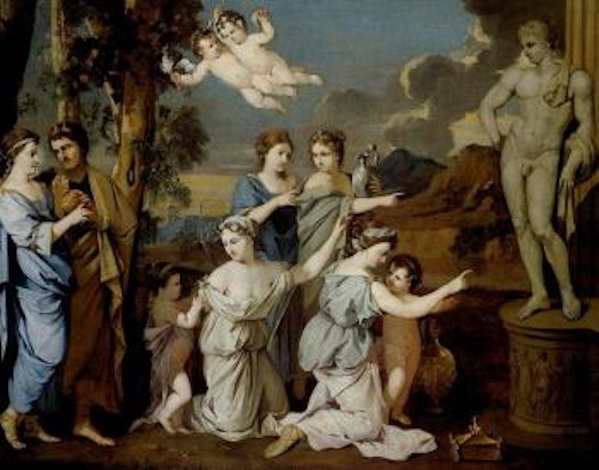 Psyche and her father consulting the Oracle of Apollo by Nicolas Poussin