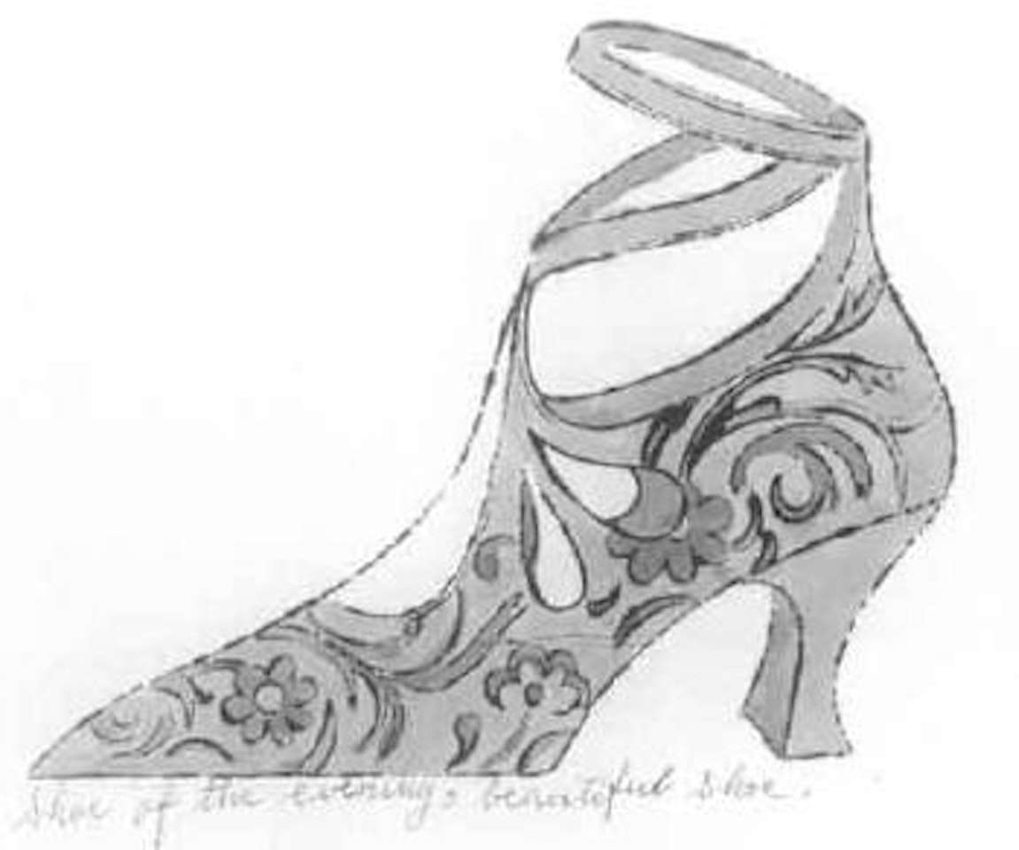 Shoe of the evening, beautiful shoe from a la recherche du shoe perdu by Andy Warhol