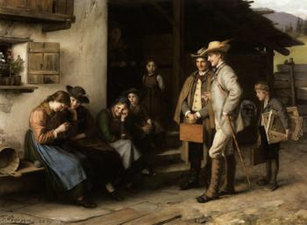 Die erste studienreise - first study trip by Franz von Defregger