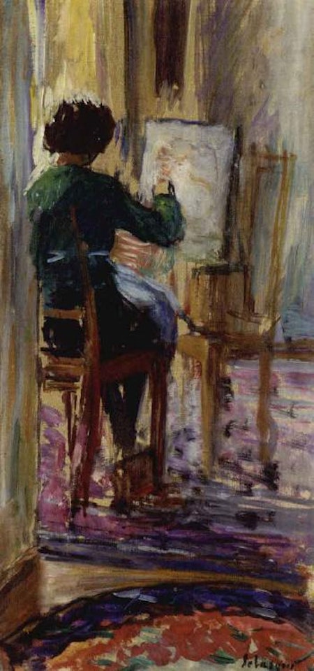 Marthe a son chevalet by Henri Lebasque