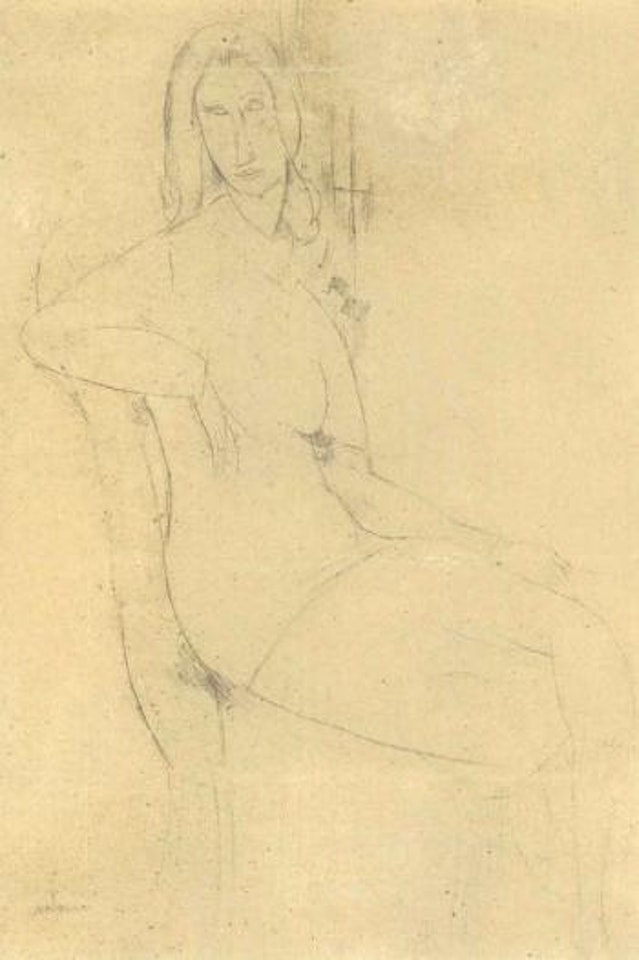 Jeanne hebuterne assise by Amedeo Modigliani