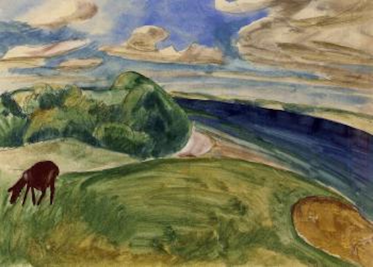 Landschaft am meer by Erich Heckel