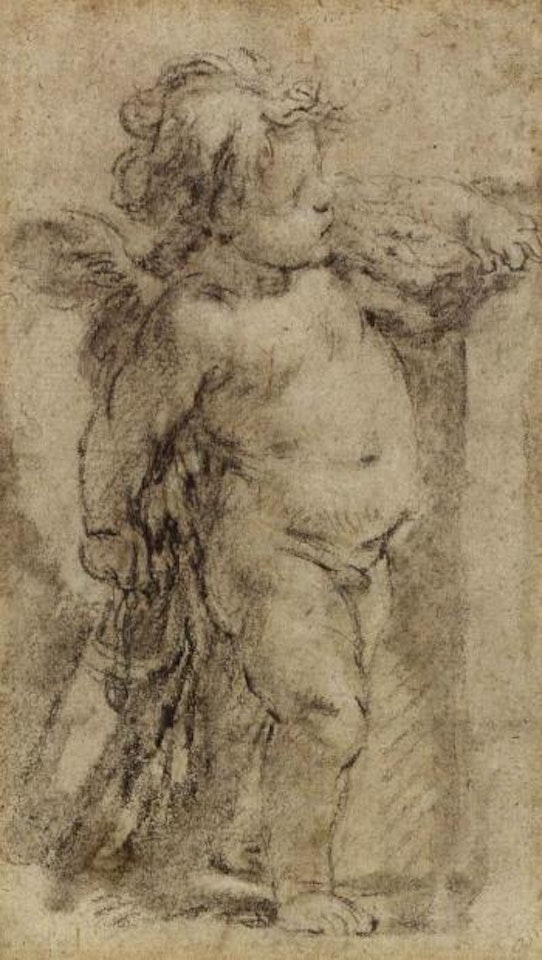 Study of cupid, holding a quiver of arrows by Francois Boucher