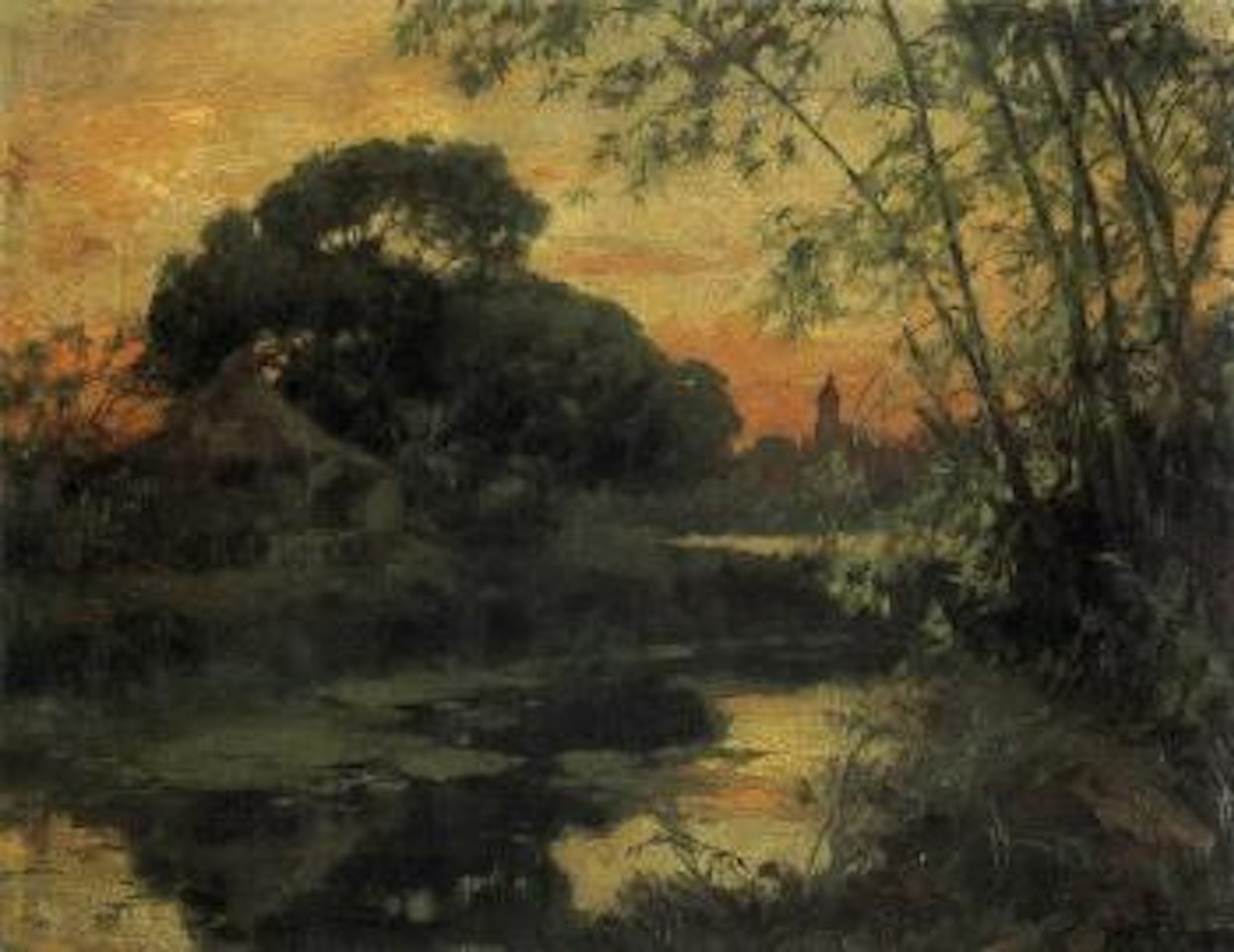 Fishpond in Malabon by Fernando Amorsolo