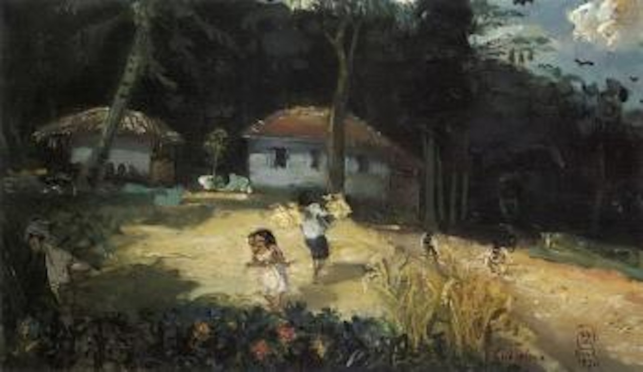 Harvest in the village by Sindutomo Sudjojono