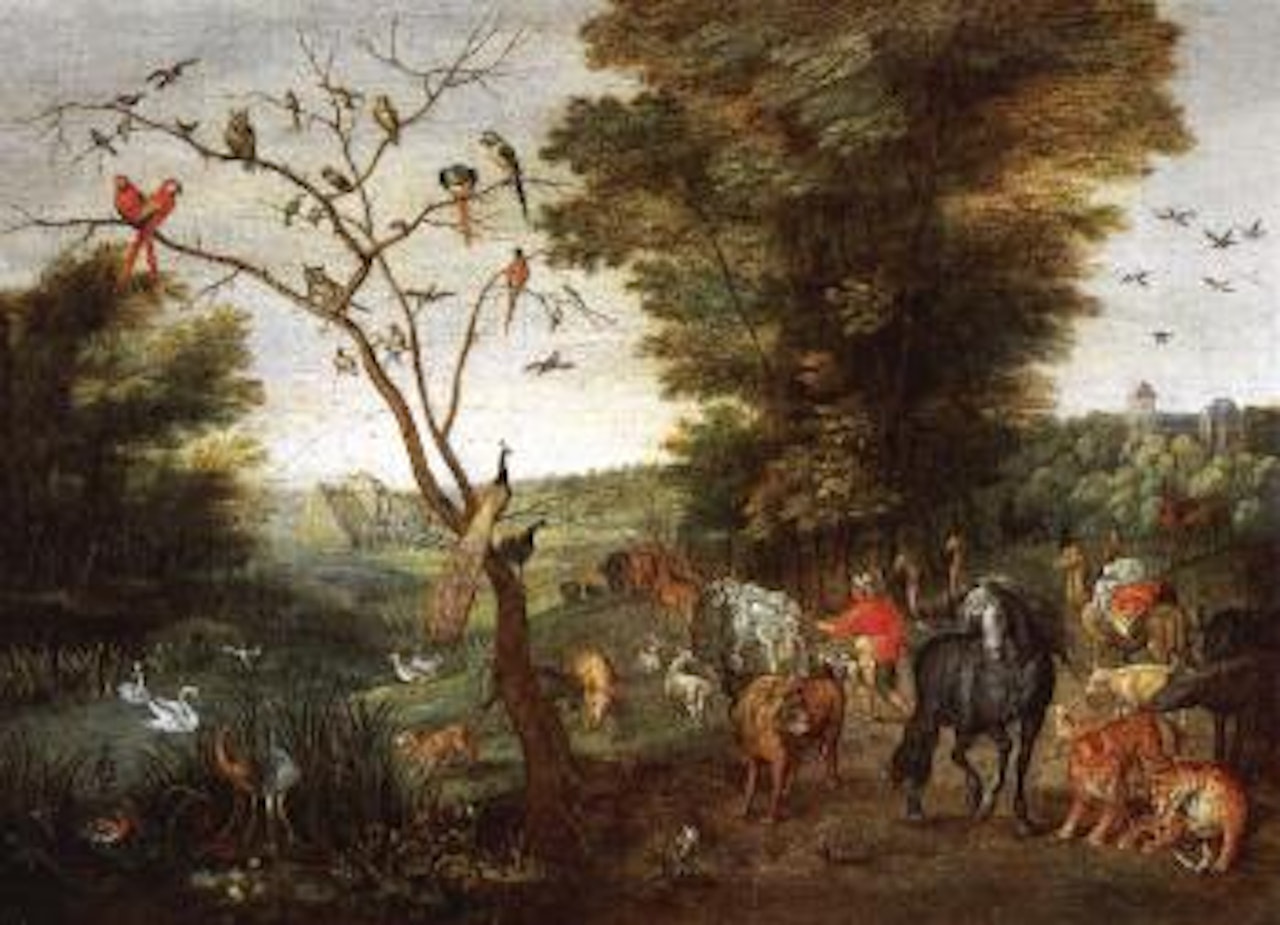 Noah herding animals towards the Ark by Jan Van Kessel The Elder