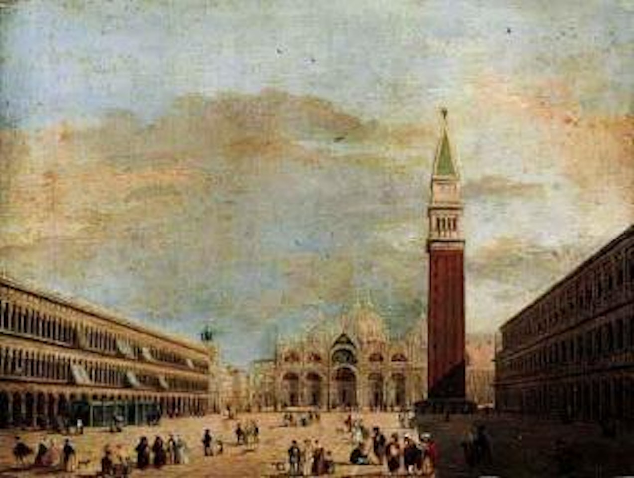 View of of Piazza San Marco and the Basilica by Giuseppe Bernardino Bison