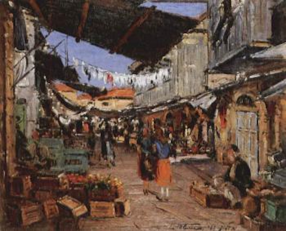 Market in Jerusalem by Ludwig Blum