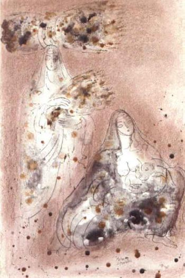 Women in the field by Reuven Rubin