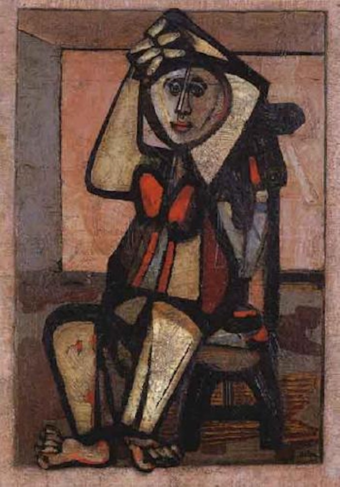 Seated woman by Jankel Adler