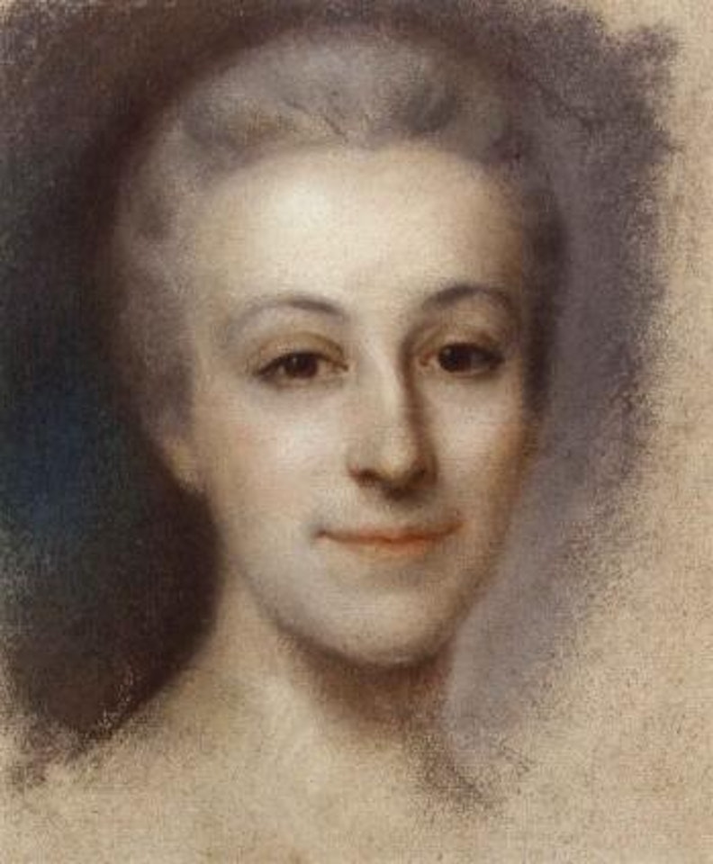 Portrait of a lady, said to be Miss Fell by Maurice Quentin de la Tour