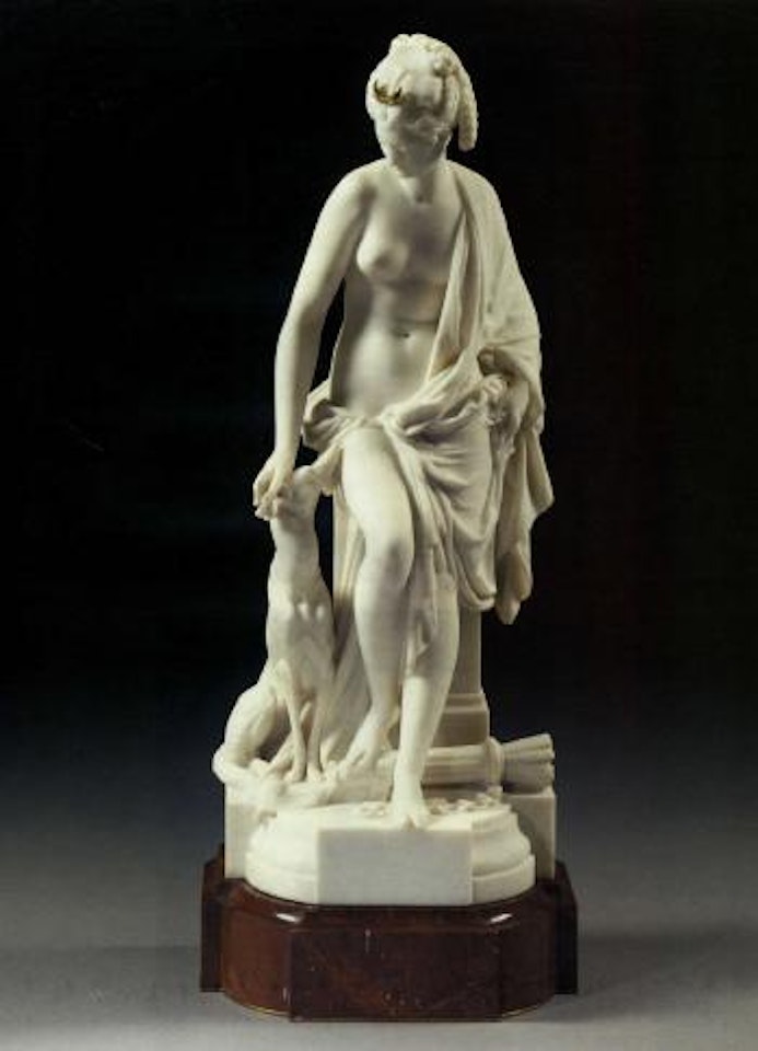 Diana with a greyhound by Albert-Ernest Carrier-Belleuse