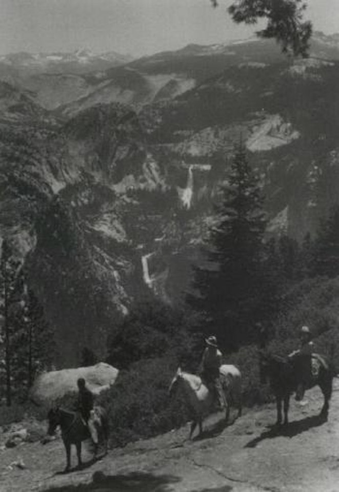 Vernal and Nevada Falls from Glacier Point - Yosemite by Ansel Adams