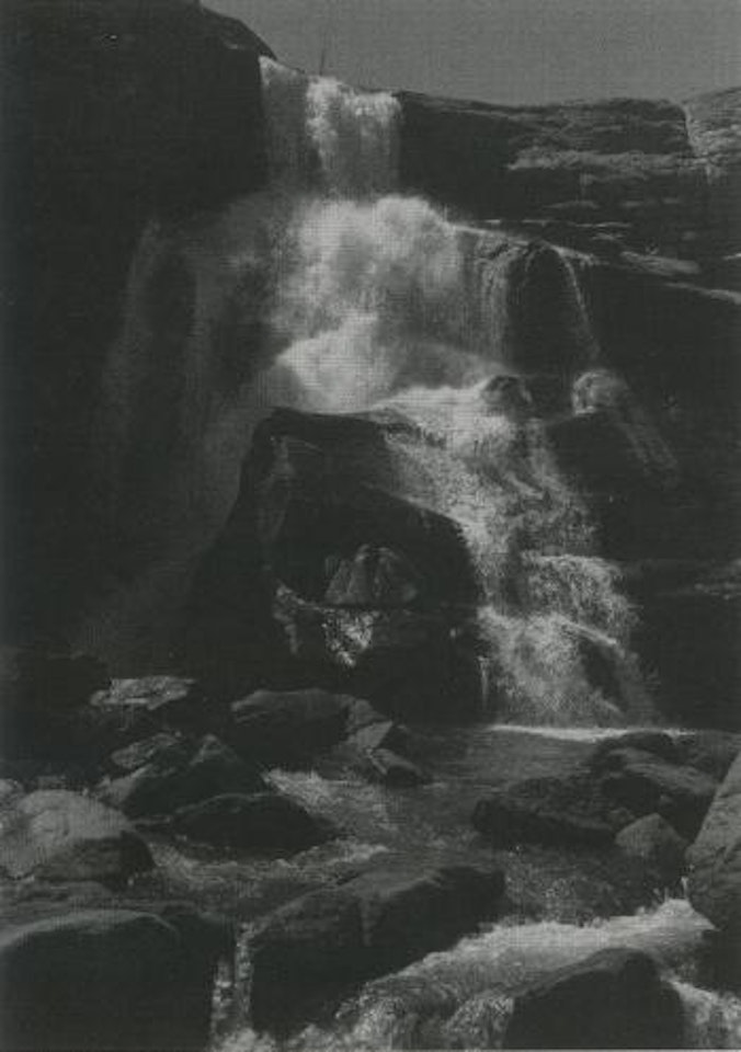 Waterfall - Yosemite high Sierra by Ansel Adams
