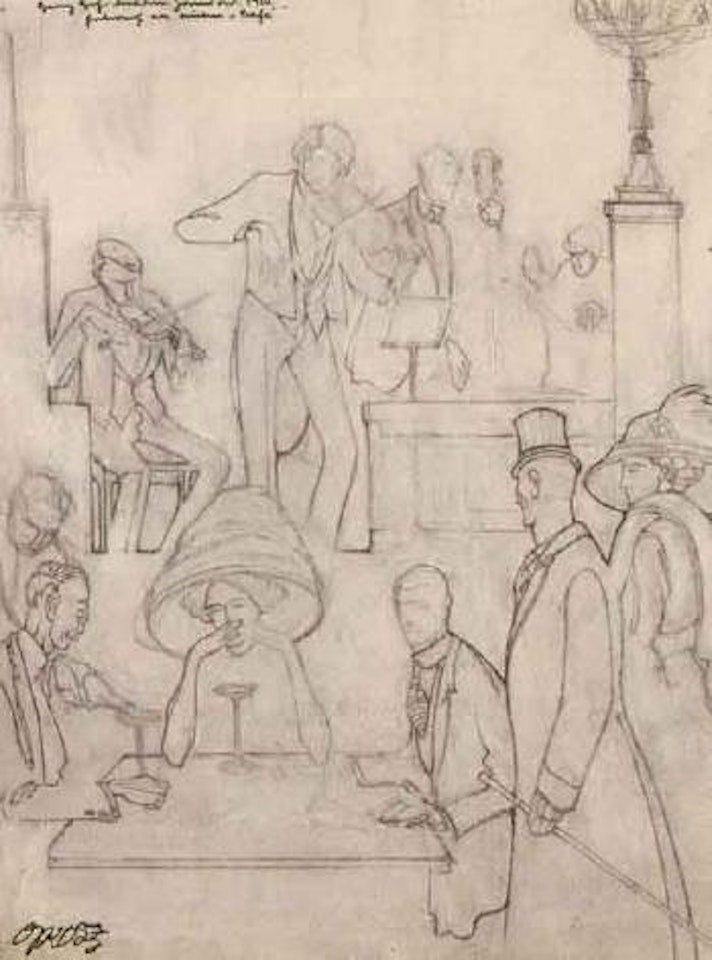 In a cafe by George Grosz